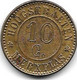 Instellingsgeld Hoogstraten-merksplas 10 Cent 1886   HM4.4 - Otros & Sin Clasificación