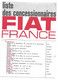 1963 FIAT - LISTE DES CONCESSIONNAIRES FRANCE - Voitures