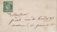 FRANCE : N° 2 . SEUL SUR LETTRE . DE PARIS POUR PARIS . FILETS INTACTS . TIMBRE DECOLLE POUR EXPERTISE . SIGNE CALVES . - 1849-1876: Periodo Classico