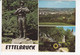 LUXEMBOURG, ETTELBRUCK, Monument PATTON, Char De L'armée, Drapeaux, 3 Vues, Ed. Paul Kraus 1980 Environ - Ettelbrück