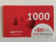 KAZAKHSTAN..  PHONECARD.. ACTIV..1000 - Telecom