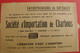 Publicité Société D'importation De Charbons à Nantes. Battages. Vers 1930 - Publicités