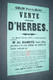 RARE Ancienne Affiche Originale Du 26/06/1877,Ghlin,Fort-La-Haine,vente à Herbes,notaire Hambye Adm. - Afiches