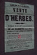 RARE Ancienne Affiche Originale Du 26/06/1877,Ghlin,Fort-La-Haine,vente à Herbes,notaire Hambye Adm. - Afiches