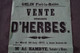RARE Ancienne Affiche Originale Du 26/06/1877,Ghlin,Fort-La-Haine,vente à Herbes,notaire Hambye Adm. - Afiches