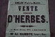 RARE Ancienne Affiche Originale Du 26/06/1877,Ghlin,Fort-La-Haine,vente à Herbes,notaire Hambye Adm. - Posters