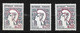 France   N° 1282 ; 1282a  Et 1282 Doiuble Impression Du Rouge   RR   Neufs * *  B/ TB     Voir Scans       - Neufs