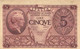 BANCONOTE BANCA D'ITALIA 5 LIRE 1944 VF/F III - Italia – 5 Lire