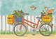 Finland - Bicycle, Mailbox, Birds, Flowers - Kuurojen Liitto, Kirjapaino Oma Oy - Used But Unmailed - Poste & Postini