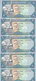 YEMEN 10 RIALS 1990 P-23 Sig/8 ALGUNAID LOT X5 UNC NOTES */* - Yemen