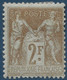 Sage N°105* 2fr Bistre Tres Frais (cote Yvert : 200 €) - 1898-1900 Sage (Type III)