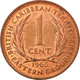 Monnaie, Etats Des Caraibes Orientales, Elizabeth II, Cent, 1965, SUP, Bronze - Caribe Oriental (Estados Del)