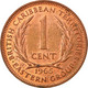 Monnaie, Etats Des Caraibes Orientales, Elizabeth II, Cent, 1965, SUP, Bronze - Ostkaribischer Staaten