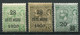 20918 MONACO N°48/9, 51*   Prince Albert  Ier  1921-22   TB - Ungebraucht