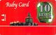 Emerald Island Casino - Henderson NV - BLANK Ruby 10 Yr Anniversary Slot Card - Casino Cards