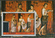 AJMAN 1972, Paintings Pompeian Art 1.25 R. Superb Used MS, MAJOR VARIETY: THICK CARDBOARD-LIKE PAPER - Ajman