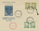 ARGENTINIEN 1951 Pra.-Schmuckbf. M. 2 X 4 C. U. 2 X 6 C.Alberdi M. SST ABART - Lettres & Documents