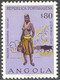ANGOLA 1957 Woman From Cuanhama VF Unused (M/M) MAJOR VARIETY: MISSING COLOUR - Angola
