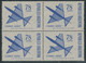 ARGENTINIEN 1967 78 P 1974 2.65 P Flp.-Ausgabe Postfrische Viererblöcke ABARTEN - Airmail