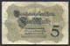 Germany - Duitsland , 6stellig ( A ). Ersten Weltkriegs , 5 Mark  1914-1918 - NR A 143893 . - 5 Mark