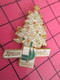 915c Pin's Pins / Beau Et Rare : Thème MARQUES / TRUFFAUT SAPIN DE NOEL PIN'S DORE A L'OR FIN Par BALLARD - Natale