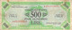 Italien 500 Lire 1943 Allied Military Currency  Geldschein VF/F III - Ocupación Aliados Segunda Guerra Mundial