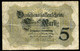 Germany - Duitsland , 6stellig ( A )  Ersten Weltkriegs , 5 Mark  1914-1918 - NR D 741270 . - 5 Mark