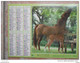 RARE Calendrier Almanach  Des PTT 1985 Berger Allemand Et Verso Chevaux (intérieur Blanc : Sans Rien , Voir Photos) - Grand Format : 1981-90