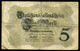 Germany - Duitsland ,6stellig ( A )  Ersten Weltkriegs , 5 Mark  1914-1918 - NR G 569101 . - 5 Mark