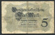 Germany - Duitsland ,6stellig ( A )  Ersten Weltkriegs , 5 Mark  1914-1918 - NR H 119099 . - 5 Mark