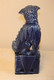 PERRO FOO DE PORCELANA AZUL AÑIL 16,5 Cms - Oriental Art