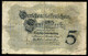 Germany - Duitsland ,6stellig ( A )  Ersten Weltkriegs , 5 Mark  1914-1918 - NR J 112642 . - 5 Mark