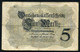 Germany - Duitsland ,6stellig ( A )  Ersten Weltkriegs , 5 Mark  1914-1918 - NR K 159192 . - 5 Mark