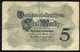 Germany - Duitsland ,6stellig ( A )  Ersten Weltkriegs , 5 Mark  1914-1918 - NR K 304183. - 5 Mark