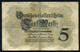 Germany - Duitsland ,6stellig ( A )  Ersten Weltkriegs , 5 Mark  1914-1918 - NR T 930078 - 5 Mark