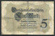 Germany - Duitsland ,6stellig ( A )  Ersten Weltkriegs , 5 Mark  1914-1918 - NR U 100554 - 5 Mark