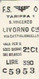 F 15 / Bus Ticket  Biglietto Dell'autobus  Billete 1 Ticket BUS LIVORNO Iltalie S.VINCENZO - Zonder Classificatie