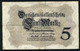 Germany - Duitsland ,7stellig ( B )  Ersten Weltkriegs , 5 Mark  1914-1918 - NR T 3015106 - 5 Mark