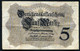 Germany - Duitsland ,7stellig ( B )  Ersten Weltkriegs , 5 Mark  1914-1918 - NR Z 3148790 - 5 Mark