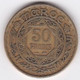 Maroc 50 Francs 1371 / 1952  Mohammed V. Bronze Aluminium Y# 51, Lec# 281 - Morocco
