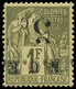 ** NOUVELLE-CALEDONIE - Poste - 10a, Surcharge Renversée: 5c. S. 1f. Olive (Maury) - Unused Stamps