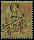 * NOUVELLE-CALEDONIE - Poste - 36a, Surcharge Renversée, Signé Calves: 5c. S. 20c. Brique S. Vert - Unused Stamps