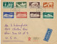 BULGARIEN 1955, Wirtschaftsbereiche Kpl. A. Kab.-R-Flugpost-Bf N. USA – Selten - Posta Aerea