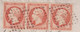 FRANCE : N° 16 . BANDE DE TROIS . POUR " LIMA " ( PEROU) . VIA PANAMA . TTB . 1861 . - 1849-1876: Classic Period