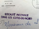 CONDOM✔️Lettre Acheminent Curiosités-☛Montpellier Terreblanche Griffe Localité Inconnue Dans Cotes Du Nord-Marcophilie - Lettres & Documents