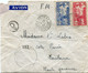 COTE D'IVOIRE LETTRE PAR AVION CENSUREE DEPART BOUAKE 10 AVRIL 40 COTE D'IVOIRE POUR LA FRANCE - Lettres & Documents
