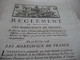 Règlement De Messieurs Les Maréchaux De France  Billets D'Honneur 20/02/1748 - Decrees & Laws