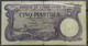 Indochina Indochine Vietnam Viet Nam Laos Cambodia 5 Piastres VF Banknote Note / Billet 7 Feb 1920 - Pick# 40 / 2 Photo - Indochina