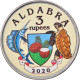 Monnaie, Seychelles, 3 Rupees, 2020, Aldabra - Dinosaure Type 2, SPL, Steel - Seychelles