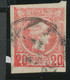 GRIECHENLAND 1889/98 Kleiner Hermeskopf 20 L Karmin, 3 Gest. Pra.-Stücke ABARTEN - Errors, Freaks & Oddities (EFO)